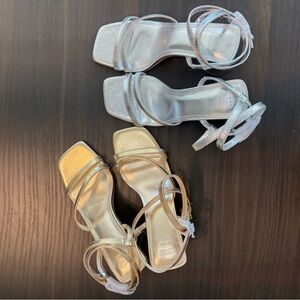 ASOS Silver and Gold Strappy Heels